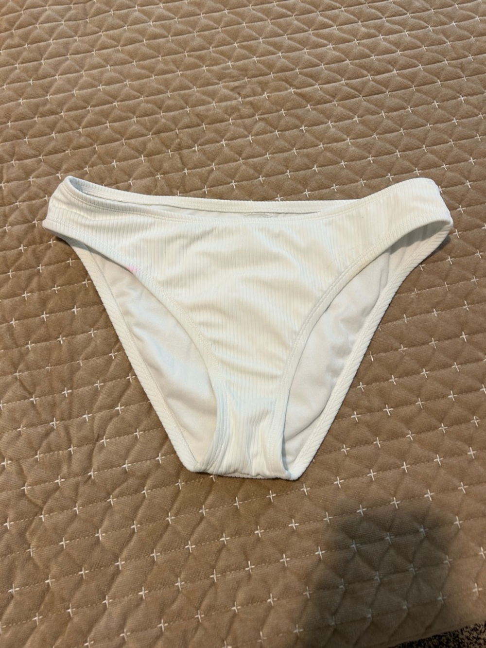 Target Women's White Ribbed Bikini Bottoms